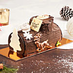 Decorative Chocolate Log Cake 4 Portion