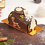 Decorative Chocolate Log Cake 4 Portion