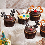 Christmas Joy Chocolate And Red Velvet Cupcakes 12 Pcs