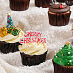 Christmas Joy Chocolate And Red Velvet Cupcakes 12 Pcs