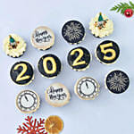 Happy New Year Cup Cakes 12 Pcs