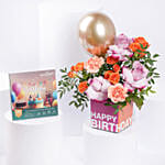 Wondergifts Birthday Experience Voucher Box With Flowers