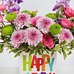 Colorful Floral Birthday Wishes