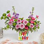 Colorful Floral Birthday Wishes