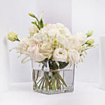 Mix White Flowers Beauty In A Vase