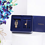 Fossil Raquel Watch and Bracelet Gift Set For Her