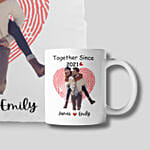 Together Since Personlized Mug And Cushion