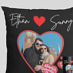 Valentine Day Black Personlized Mug And Cushion