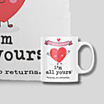 Im All Yours Personlized Valentine Mug And Cushion