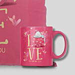 Love You Pink Mug And Cushion