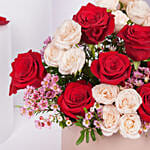 Lovely Roses And Chocolate Box