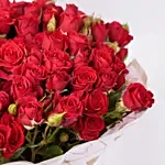 Valentine Red Spray Roses Bouquet