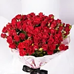 Valentine Red Spray Roses Bouquet