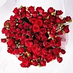 Valentine Red Spray Roses Bouquet