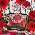 Valentines Flowers and Cake Tray