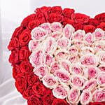 Roses Symphony Valentines Heart Shape Box