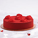 Valentines Velvet Roses Cake