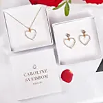 Caroline Svedbom Baguette Heart Jewelery Gift Set For Her