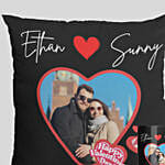 Valentine Day Black Personlized Mug And Cushion