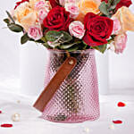 Valentines Love Declaration Roses Vase