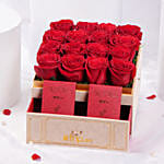 Valentines Roses and Chocolate Box