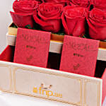 Valentines Roses and Chocolate Box