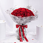 Valentine Red 50 Roses Bouquet