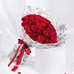 Valentine Red 50 Roses Bouquet