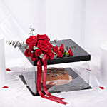 Valentines Roses And Chocolate Cake Box