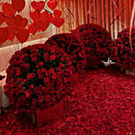 Extravagant Decoration Balloon Ceiling and Roses