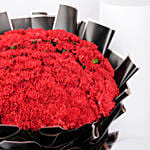 100 Red Carnations Bouquet