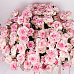 100 Pink Roses Basket