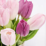 Luxurious Blush N Purple Tulip Arrangement