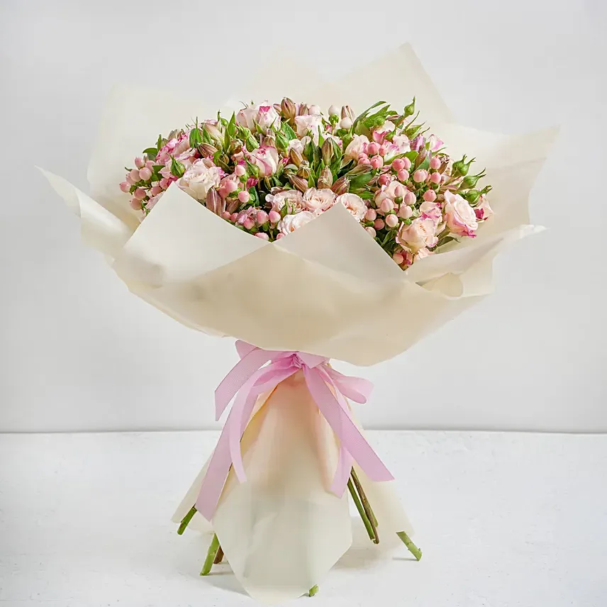 Beautiful Pink Baby Roses Bouquet