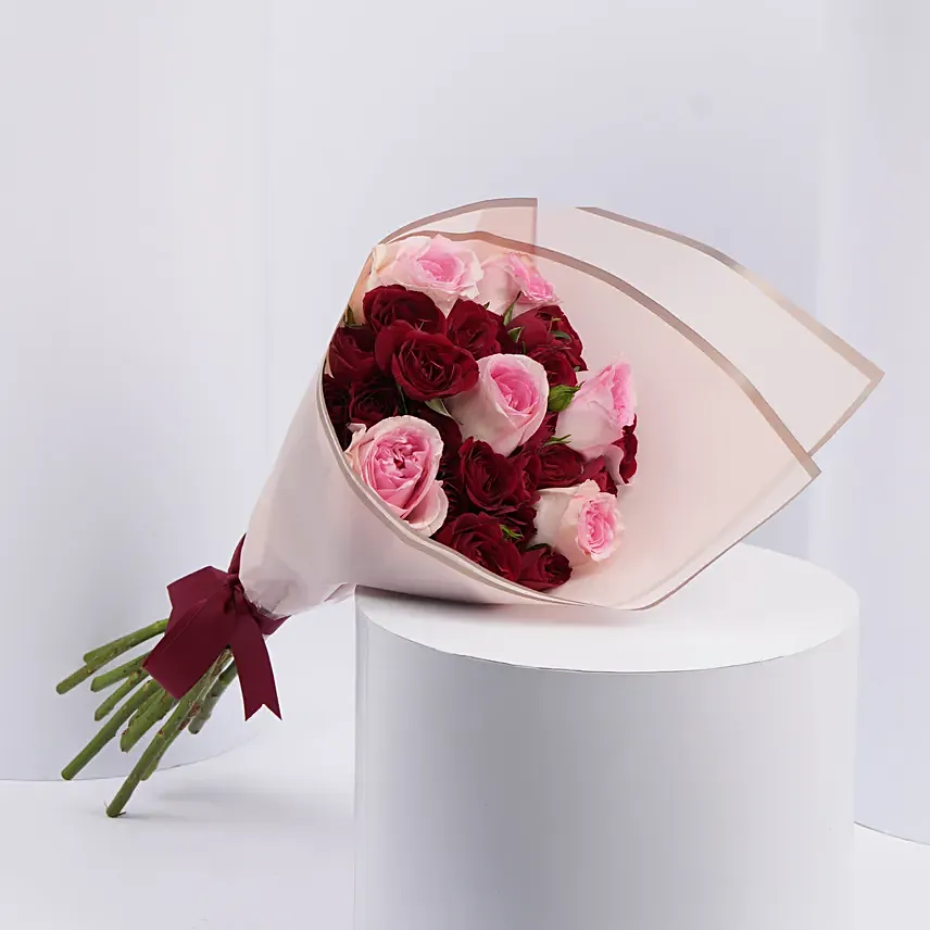 Red & Pink Roses Bouquet