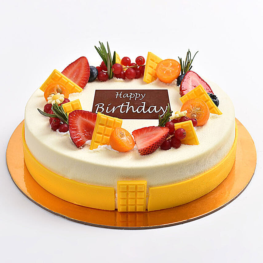 Vanilla Berry Cake For Birthday 500 Gm