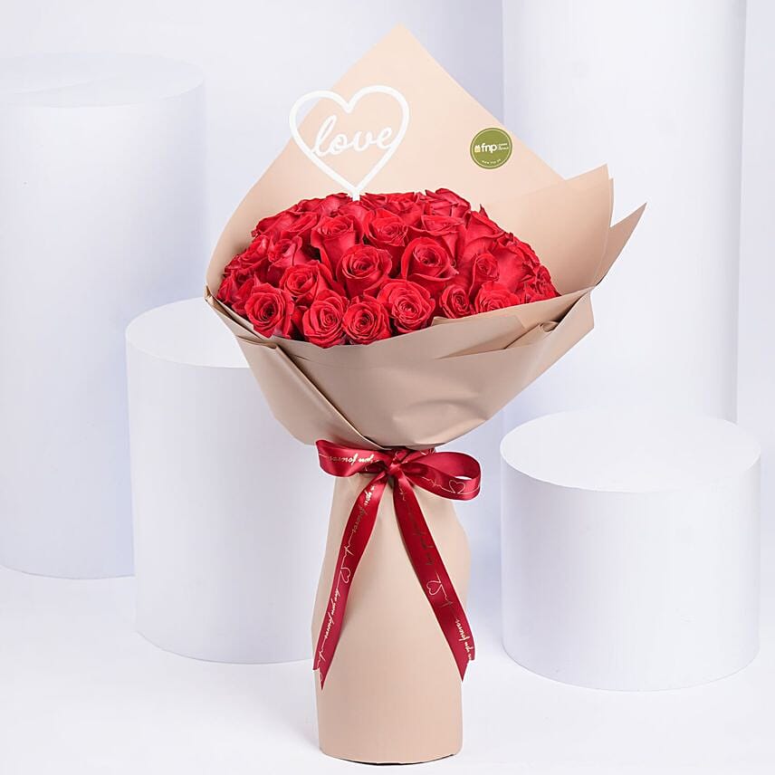 50 Love Red Rose Bouqet