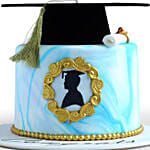 Graduation 2021 Blue Red Velvet Cake