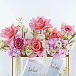 Luxurious Floral Stand With Dior Collection & Chocolates Combo