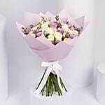 Beautiful Purple And White Rose Bouquet