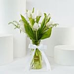 Einas | White Tulip Vase