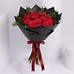 Luxury Roses Bouquet - Red And Black Beauty