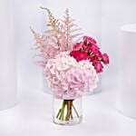 Pink Flowers Bouqet In A Vase