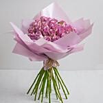 Pink Roses Bouquet In Pink Wrapper