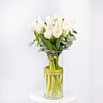 Saada | White Tulip N Lilies Vase