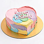 Colorful Heart Shaped Birthday Cake