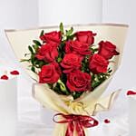 Malika 9 Red Roses Bouquet