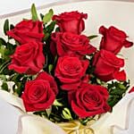 Malika 9 Red Roses Bouquet