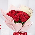 Malika 18 Red Roses Bouquet