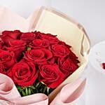 Malika 18 Red Roses Bouquet